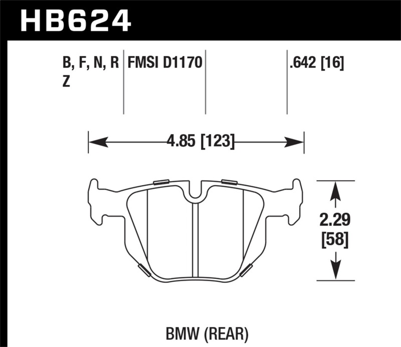 BMW 3 Series Brake Pads - Rear - Hawk Performance - HPS 5.0 - 2006 BMW 3 Series Brake Pads - Rear - Hawk Performance - HPS 5.0 - 2006